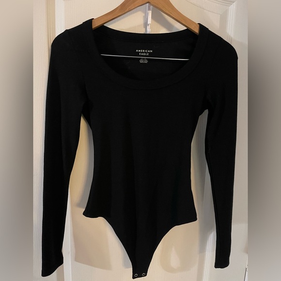 American Eagle Outfitters Tops - American Eagle Outfitters Sleek Black Long Sleeve Bodysuit